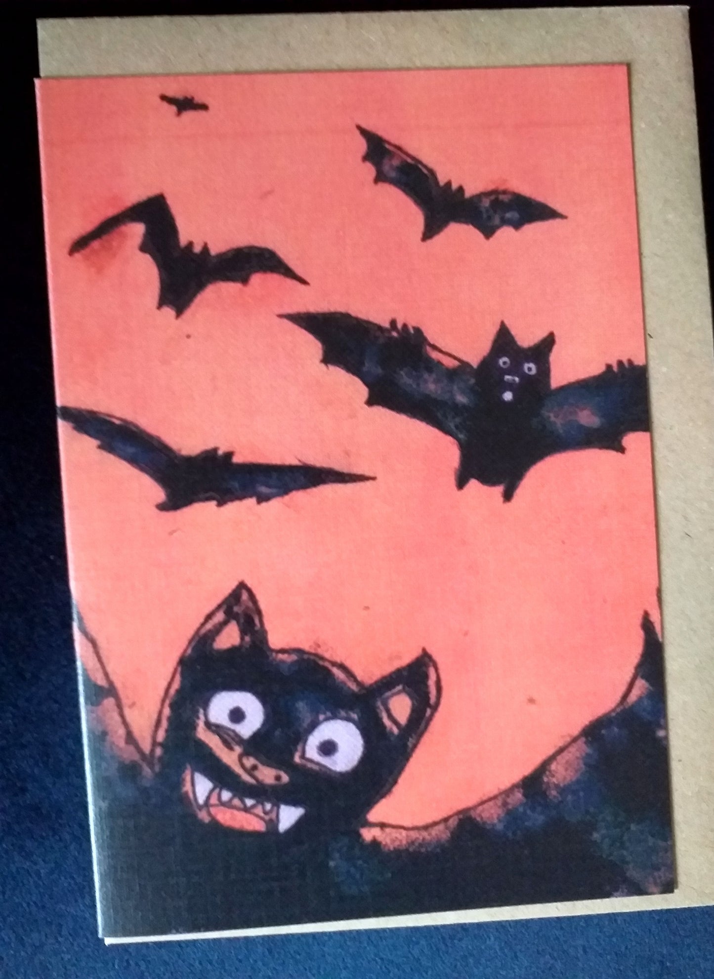 Halloween Bats greeting card