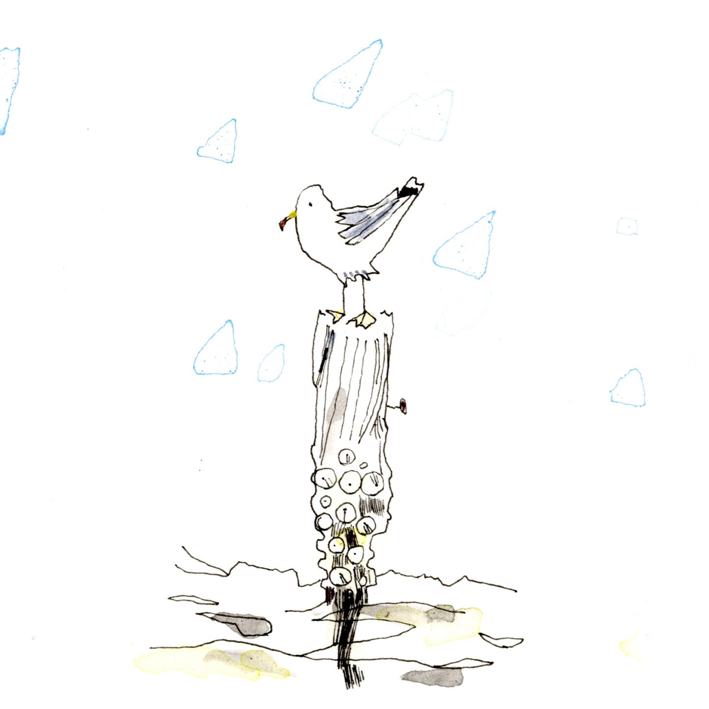 Lost at sea greeting card